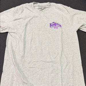 Peanuts Light Gray Tee with Purple Print